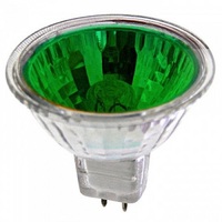 Лампа галогенная MR16 220V 35W (точечная зеленая)