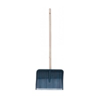 Лопата для уборки снега 495*375*1320 мм пластиковая, деревянный черенок