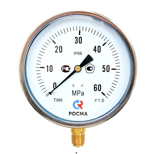 Манометр РОСМА ТМ-810Р.00 (0-2,5МРа) М20х1,5.150С.1,5 250 мм