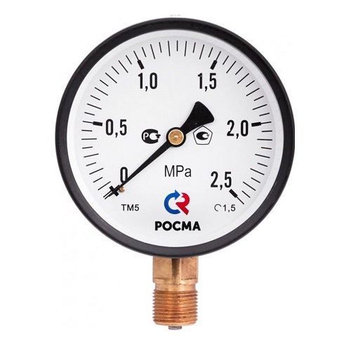 Манометр РОСМА ТИП-ТМ-510Р (0-0,6 МПа) М20*1,5 кл.1,5 +150С 100мм